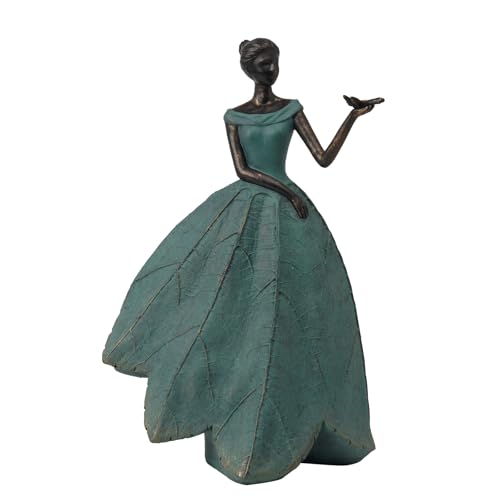 Guichifun Fairy Statue Collection Home Decoration - Leaf Angel Girls with Libelle Resin Home Decor for Outside or Inside Rustic Garden Outdoor Yard Decorations Figurines Gift 7.4 x 5.25 x 12 Inch von Guichifun