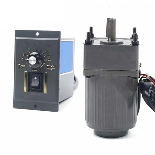Getriebemotor 1 Stück 15 W 220 V AC einphasig geschwindigkeitsverstellbarer Getriebemotor 70 x 70 mm Rahmen Drehzahlminderer Getriebemotor mit Drehzahlregler Variabler(450RPM) von GuidNaurys