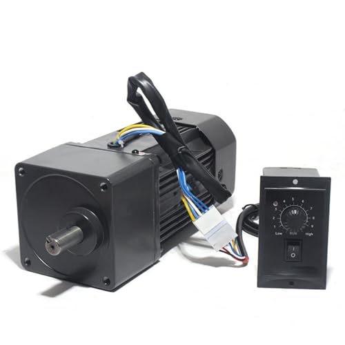 Getriebemotor 15W 220V AC Geschwindigkeitsregulierungsgetriebemotor 3RK15GN-CF Geschwindigkeitsregelmotor mit Geschwindigkeitsregler 70x70mm Rahmen Geschwindigkeitsreduzierungsmotor Variabler(6.9rpm) von GuidNaurys
