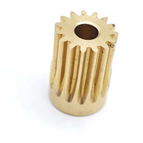 GuidNaurys 0,5 M 18T 19T Kupfer Zylinderrad 0,5 Modul Stirnrad 3mm 6mm Bohrung Gerade Zähne Ritzel Getriebe(18 Teeth 5mm bore) von GuidNaurys