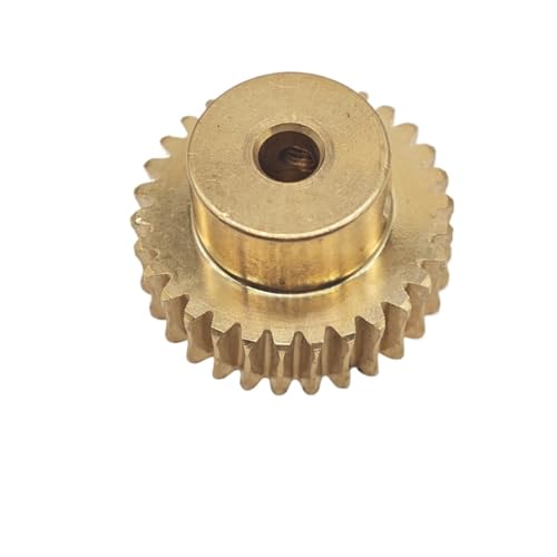 GuidNaurys 0,5 M Messing-Schneckengetriebe, zylindrisches Turbinenritzel, 15:1, 20:1, 40:1, 60:1, Untersetzungsverhältnis 0,5 Modul, Turbinen-Schneckengetriebe Eingriffswinkel(40T 8MM BORE) von GuidNaurys