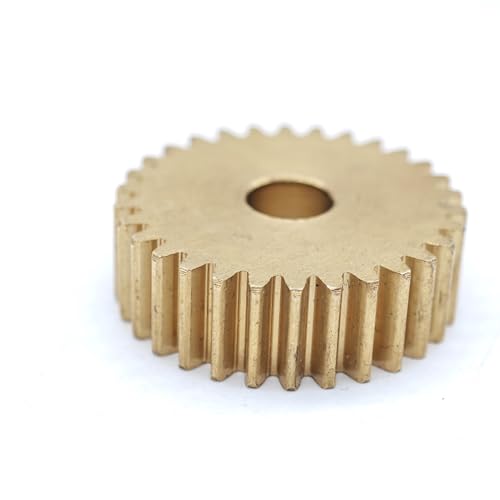 GuidNaurys 0,5 Modul, kleines Messingzahnrad, 0,5 m, zylindrisches flaches Ritzel, gerade Zähne for Präzisionsübertragung Getriebe(10T 2mm bore) von GuidNaurys