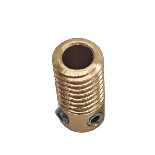 GuidNaurys 0,5 Modul Schneckengetriebe Stange 12mm Durchmesser 18mm Länge Kupfer Turbine Schneckenwelle Turbine Ritzel Eingriffswinkel(6mm bore) von GuidNaurys