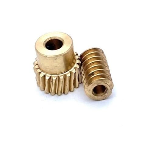 GuidNaurys 0,5 m Kupfer-Schneckengetriebesatz for Smart-Home-Türschlösser, Untersetzungsverhältnis 1:10, 0,5 Modul, 20 Zähne, Ritzel Eingriffswinkel(2.3mm bore rod) von GuidNaurys