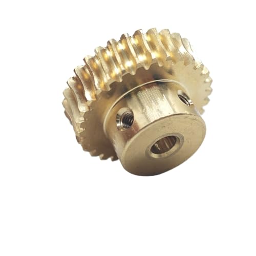 GuidNaurys 0,8 Modul Kupfer-Schneckengetriebe 8mm Zähne Dickes Turbinengetriebe 0,8M Schraubenförmiges Schneckenritzel Eingriffswinkel(0.8M 50T 12mm bore) von GuidNaurys