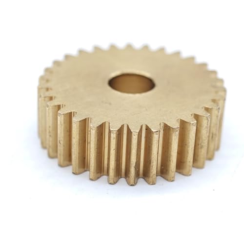 GuidNaurys 1 Stück 0,5 M 18 Zähne Zahnrad mit geraden Zähnen, 10 mm Durchmesser, 5 mm Dicke, flach, 0,5 Modul, 18 Zähne, Kupfer, zylindrisches Zahnrad Getriebe(3.17mm bore) von GuidNaurys