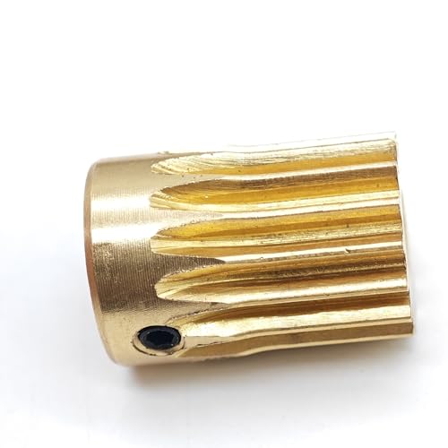 GuidNaurys 1 Stück 0,5 M 20 Zähne Halbzähne Kupferzahnrad 12 mm dick Gerades Stirnrad 0,5 Modul 20 Zähne Zylindrisches Getriebemotorritzel Getriebe(5MM BORE) von GuidNaurys