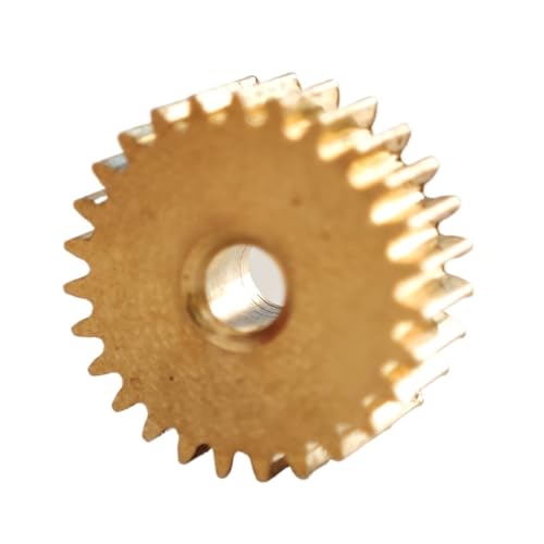 GuidNaurys 1 Stück 0,5 M 46 Zähne Kupfer Flaches Stirnrad 24 mm Durchmesser 5 mm Dicke Gerade Zähne Ritzel 0,5 Modul 43 Zähne Zylinderrad Getriebe(8mm bore) von GuidNaurys