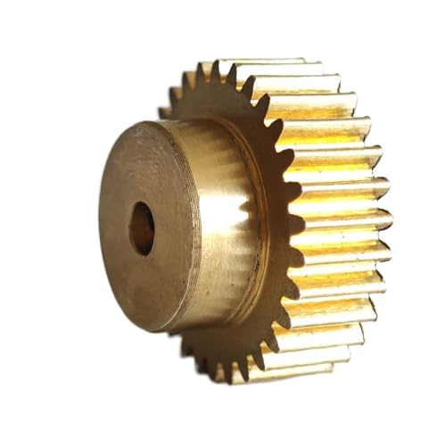 GuidNaurys 1 Stück 0,5 M 55 Zähne Stirnradgetriebe 15 mm 20 mm Schritt 0,5 Modul 55 Zähne Gerade Zähne Kupfer zylindrisches Zahnrad 28,5 mm Durchmesser Getriebe(Step 15mm bore 4mm) von GuidNaurys