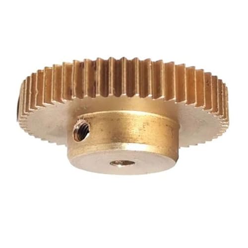 GuidNaurys 1 Stück 0,5 M 58 Zähne Messing Zylindrisches Stirnrad 0,5 Modul 58 Zähne Kupfer Stirnrad mit Schritt 30 mm Durchmesser Gerade Zähne Ritzel Getriebe(6mm bore) von GuidNaurys