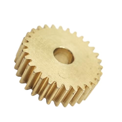 GuidNaurys 1 Stück 0,5 M 87 Zähne Flaches zylindrisches Zahnrad 5 mm Dicke gerade Zähne Ritzel 0,5 Modul 87 Zähne Kupfer Stirnrad Getriebe(12mm bore) von GuidNaurys