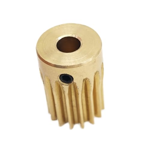 GuidNaurys 1 Stück 0,5 Modul 13 Zähne Messing Gerade Zähne Ritzel 8mm Durchmesser 12mm Dicke Zylinderrad 0,5M 13T Stirnrad Getriebe(2.5mm bore) von GuidNaurys