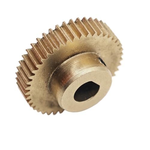 GuidNaurys 1 Stück 0,5 Modul 31 Zähne Stirnrad 16,5 mm Durchmesser 5 mm Zahndicke 10 mm Dicke 0,5 M 31 T Kupfer Schritt zylindrisches Zahnrad Getriebe(3x2.5mm) von GuidNaurys