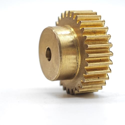 GuidNaurys 1 Stück 0,5 Modul 40 Zähne Messing-Stirnrad 21 mm Durchmesser Gerade Zähne Ritzel 0,5 M 40 T Stirnrad mit Stufe Getriebe(6mm bore) von GuidNaurys