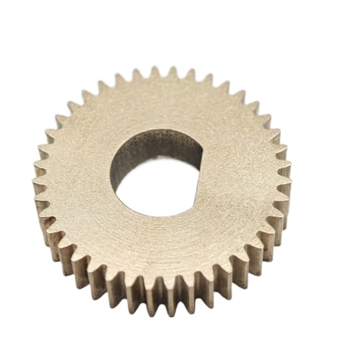 GuidNaurys 1 Stück 0,5 Modul 43 Zähne Kupfer Stirnrad D Loch Gerade Zähne Antriebsritzel 0,5 M 43 T Mechanisches flaches zylindrisches Zahnrad Getriebe(6x5.5mm D BORE) von GuidNaurys