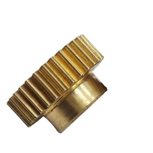GuidNaurys 1 Stück 0,5 Modul 63 Zähne Kupfer-Zylinderrad 32,5 mm Durchmesser Gerade Zähne Ritzel M3 Schraube 0,5 M 63T Stirnrad mit Stufe Getriebe(12MM BORE) von GuidNaurys