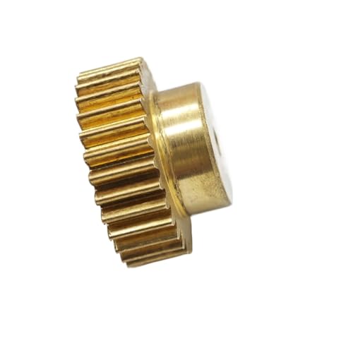 GuidNaurys 1 Stück 0,5 Modul 64T Messing-Stirnrad mit Schritt 0,5M 64 Zähne gerade Zähne Ritzel Motorgetriebe Zahnrad M3 Schraube Getriebe(9mm bore) von GuidNaurys