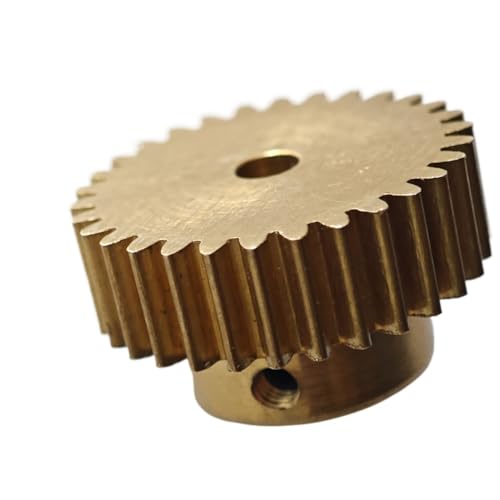 GuidNaurys 1 Stück 0,5 Modul 71 Zähne Zylinderrad 36,5 mm Durchmesser 5 mm Breite Zähne Ritzel 0,5 M 71 Zähne Kupfer Stirnrad mit Schritt Getriebe(6.35mm bore) von GuidNaurys