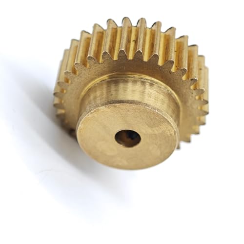 GuidNaurys 1 Stück 0,5 Modul Kupfer Stirnrad 0,5 M 87 Zähne Zylindrisches Stirnrad mit Schritt 87T Gerade Zähne Mechanisches Ritzel Getriebe(5mm bore) von GuidNaurys