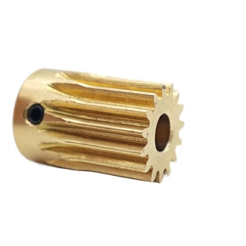 GuidNaurys 1 Stück 0,5 Modul Messing Stufen-Stirnrad 0,5 M 16T 17T Ritzel 3mm 3,17mm 4mm 5mm Bohrung 16 Zähne 17 Zähne Zylinderrad Getriebe(16 teeth 4mm bore) von GuidNaurys