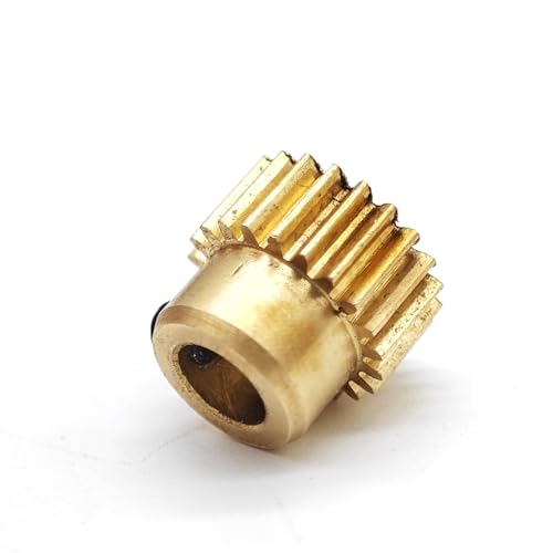 GuidNaurys 1 Stück 0,5 Modul Stirnrad 38 Zähne Ritzel 20 mm Durchmesser Mechanische Übertragung 0,5 M 38T Kupfergetriebe mit Schritt Getriebe(7mm bore) von GuidNaurys