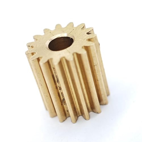 GuidNaurys 1 Stück 0,5 Modul Vollzähne Kupferzahnrad 10 mm Dicke Zylinderzahnrad 0,5 M 20 T 22 T 24 T 25 T 26 T 28 T Ritzel mit geraden Zähnen Getriebe(25 teeth 6.35mm bore) von GuidNaurys