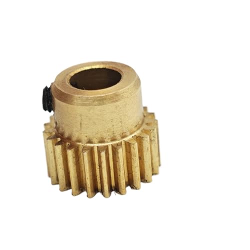 GuidNaurys 1 Stück 0,5 Modul Zahnrad mit geraden Zähnen 0,5 M 28T Kupfer-Stirnrad mit Schritt 15 mm Durchmesser 5 mm Zähne Dickes zylindrisches Ritzel Getriebe(4MM BORE) von GuidNaurys