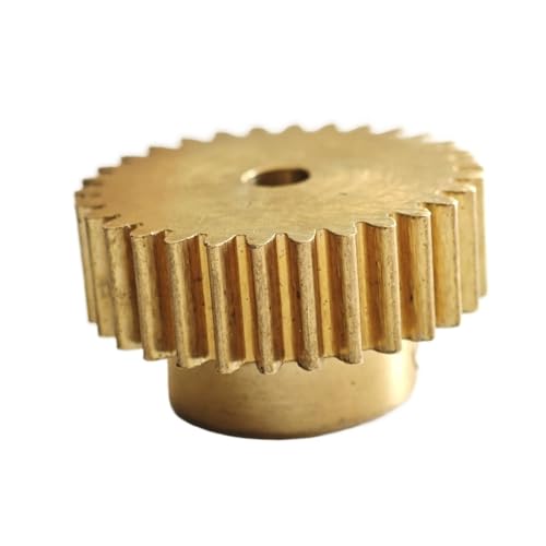 GuidNaurys 1 Stück 64 Zähne Kupfer-Stirnrad 33 mm Durchmesser 0,5 Modul 64 T Schritt Zylinderrad 5 mm Zähne Dickes gerades Ritzel Getriebe(Step 15mm bore 8mm) von GuidNaurys