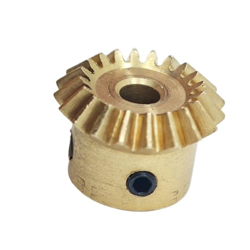 GuidNaurys 1 Stück 90 Grad Verzahnung 0,5 M 20 Zähne Messing Kegelrad 1:1 Kegelrad 0,5 Modul 20 Zähne konisches Gehrungsritzel Eingriffswinkel(5mm bore) von GuidNaurys
