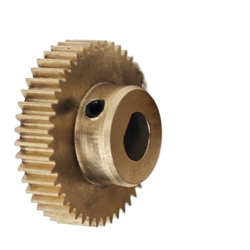 GuidNaurys 1 Stück Kupfer 0,5 Modul 33 Zähne Stirnrad 0,5 M 33T Ritzel mit geraden Zähnen und Bohrung vom Typ D for mechanisches Motorgetriebe Getriebe(3x2.5mm) von GuidNaurys