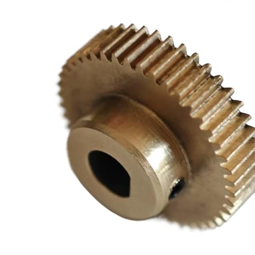 GuidNaurys 1 Stück Kupfer-Stirnrad mit 0,5-Modul, 26 Zähne, Ritzel, 14 mm Durchmesser, D-förmiges Loch, gerade Zähne, zylindrisches Zahnrad Getriebe(3x2.5mm D bore) von GuidNaurys