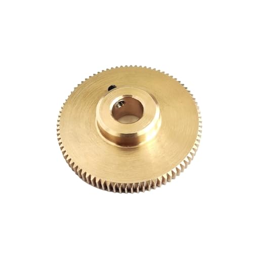 GuidNaurys 1 Stück Kupfer-Zylinderrad mit Schritt 0,5 M 60 Zähne Ritzel mit geraden Zähnen 0,5 Modul 60 Zähne Messing-Stirnrad M3-Schraube Getriebe(15mm step 5mm hole) von GuidNaurys
