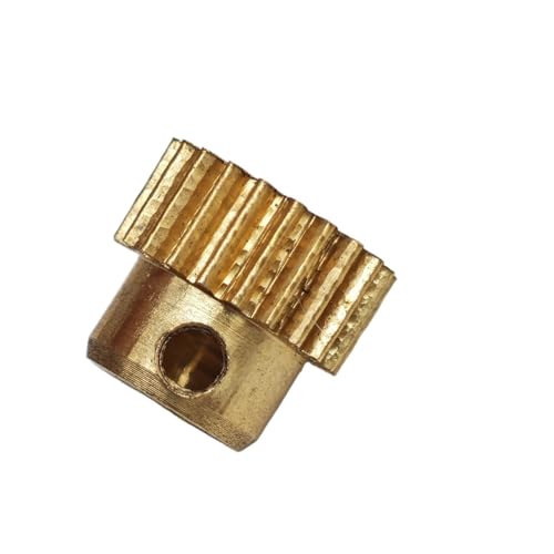 GuidNaurys 1 Stück Kupfer-Zylinderrad mit Schritt 0,5 Modul 25 Zähne Stirnrad 0,5 M 25 Zähne gerade Zähne Getrieberitzel M3 Schraube Getriebe(Step 10mm bore 5mm) von GuidNaurys
