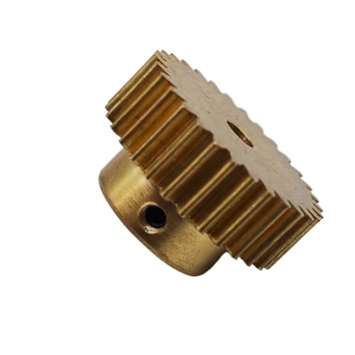 GuidNaurys 1 Stück Stirnradgetriebe 0,5 Modul 65 Zähne Messing Zylinderrad mit Schritt 5 mm Breite Gerade Zähne 0,5 M 65T Motorritzel Getriebe(12MM BORE) von GuidNaurys