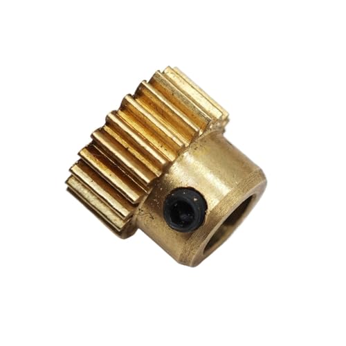 GuidNaurys 1 stücke 0,5 Modul 37 Zähne Kupfer Stirnrad Zahn Dicke 5mm 0,5 M 37 T Schritt Zylindrischen Getriebe Ritzel M3 Schraube Getriebe(Step 12mm bore 3mm) von GuidNaurys