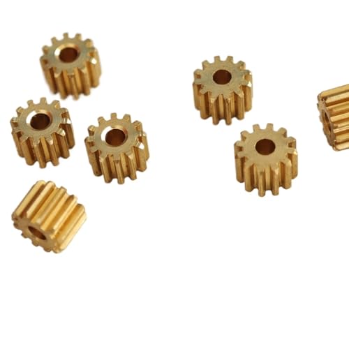 GuidNaurys 10 Stück 0,4 Modul Flachgetriebe 1 mm 1,2 mm Festsitzende Welle Motorgetriebe 0,4 M 7 Zähne 8 T 11 T Ritzel mit geraden Zähnen Getriebe(0.4M 10T 4mm high 1.18mm bore) von GuidNaurys