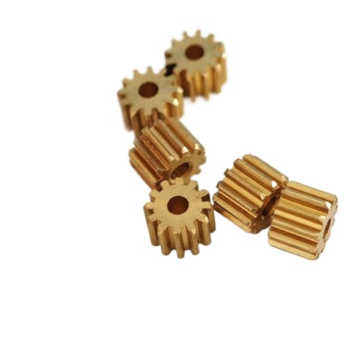 GuidNaurys 10 Stück 11 Zähne Kupferzahnrad 0,3 Modul 0,4 Modul Zahnrad mit geraden Zähnen 1 mm 1,2 mm 1,4 mm Festsitzende Welle Mechanisches Ritzel Getriebe(3.9x3mm 0.98mm bore) von GuidNaurys
