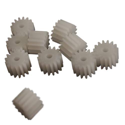 GuidNaurys 10 Stück 112A Kunststoff-Zahnrad mit geraden Zähnen, 0,5 Modul, 11 Zähne, Zahnrad 6,5 mm Durchmesser, 5 mm Dicke, 2 mm, enger Sitz, 0,5 M, 11T Ritzel Getriebe von GuidNaurys
