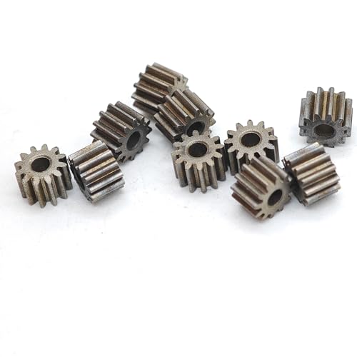 GuidNaurys 10 Stück 8 Zähne Motorwellenzahnrad, 5 mm Dicke, gerade Zähne, 2 mm enge Passform, 0,5 M, 0,6 M, 0,8 M, 8T Stirnrad, 1,98 mm Bohrung Getriebe(0.6 module) von GuidNaurys