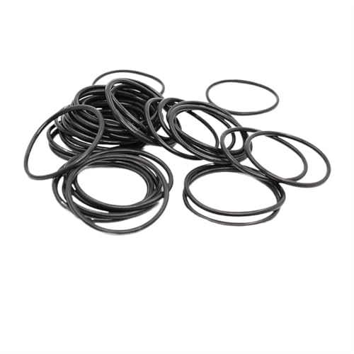 GuidNaurys 100 Stück NBR-Dichtungsring 2 mm CS Nitrilkautschuk O-Ring-Dichtung Mechanische Öldichtung Unterlegscheibe Verschleißfestigkeit Dichtung undicht(ID 26mm) von GuidNaurys