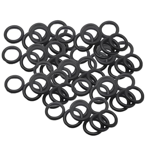 GuidNaurys 100 stücke 1mm CS Schwarz O Ring Dichtung 50mm bis 60mm Innen Durchmesser Dichtung Ring Washer 1mm NBR Runde Dichtung Dichtung undicht(ID 50mm) von GuidNaurys