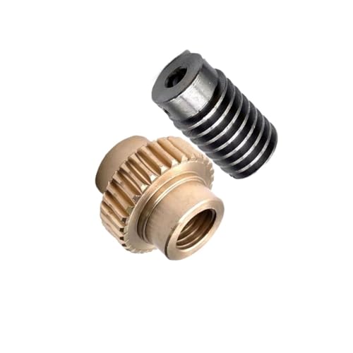 GuidNaurys 1M 30T Schneckengetriebesatz, Übersetzungsverhältnis 1:30 for DIY-Indexierung von Hubtischen, einstellbarer Schneckenantrieb Eingriffswinkel(16mm OD 4MM BORE ROD) von GuidNaurys