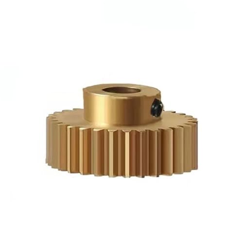 GuidNaurys 1pca Messing-Zylinderrad 0,5 Modul 61 Zähne Stirnrad mit Schritt 0,5 M 61T gerade Zähne Motortreiber Ritzel M3 Schraube Getriebe(5mm bore) von GuidNaurys