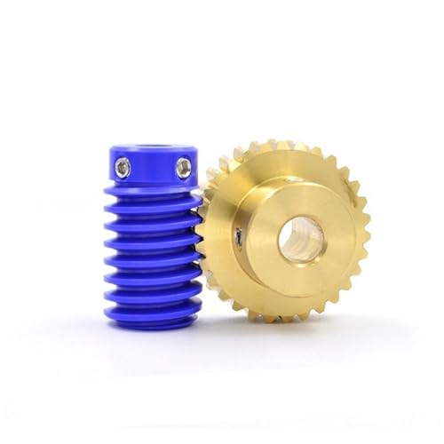 GuidNaurys 35 Zähne Turbinenschneckengetriebe 0,5 Modul 1 Modul Kupferturbinenschneckengetriebe 1:35 Untersetzungsverhältnis Eingriffswinkel(0.5M 35T 6mm bore) von GuidNaurys