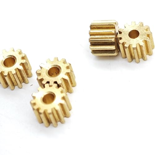 GuidNaurys 5 Stück 0,3 Modul 26 Zähne Messing-Stirnrad 2 mm enge Passungsbohrung 0,3 M 26 Zähne Zahnrad mit geraden Zähnen 8,4 mm Durchmesser 4 mm Dicke Ritzel Gerades Ritzel von GuidNaurys