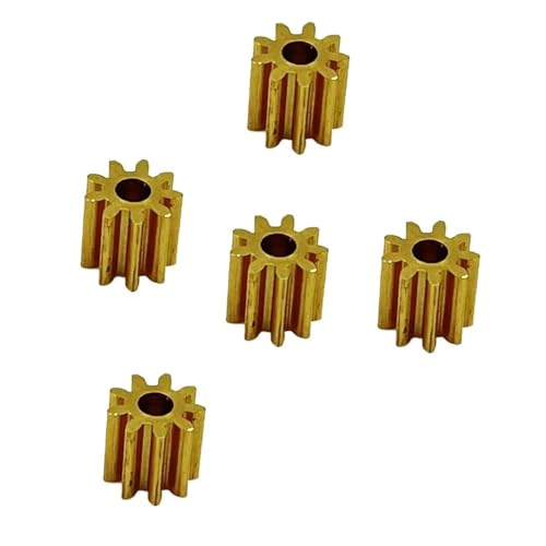 GuidNaurys 5 Stück 0,3 Modul 8 Zähne Messingzahnrad 0,98 mm Innenloch Ritzel 3 x 3 mm zylindrisches Stirnrad 1 mm enge Passform DIY-Modell Getriebe von GuidNaurys
