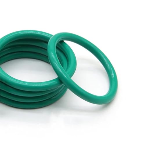 GuidNaurys 5 Stück 3 mm O-Dichtungsring 48 mm bis 72 mm Innendurchmesser Grüner Dichtungsring Dichtung 3 mm Drahtdurchmesser FKM O-Ring-Unterlegscheibe Dichtung undicht(ID 62mm OD 68mm) von GuidNaurys