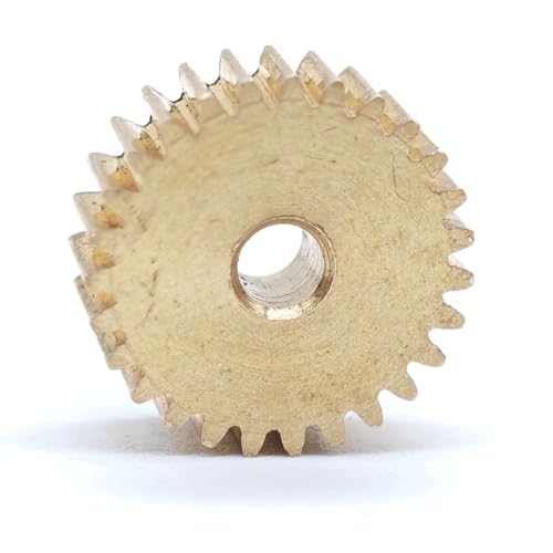 GuidNaurys 5 stücke Messing 0,2 Modul 64 Zähne Getriebe 13,2mm Durchmesser 2mm Engen Lose Fit 0,2 M 64 T Motor Ritzel Gerades Ritzel(1.2mm thickness 2.02mm hole) von GuidNaurys