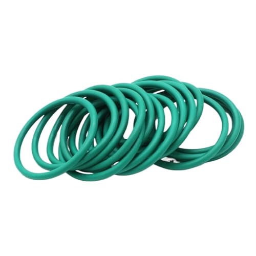 GuidNaurys 50 Stück 1,5 mm CS FKM o ring grün Öldichtung Wasserdichtung Unterlegscheibe 1,5 mm Drahtdurchmesser Fluorkautschuk O-Ring-Dichtung Dichtung undicht(10mm ID 13mm OD) von GuidNaurys