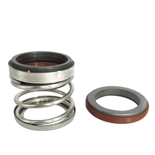 GuidNaurys Gleitringdichtung Siliziumkarbid-Kohlenstoff FKM Einzelfeder Gleitringdichtung for Rohrleitungspumpen Wasserpumpen Wasserleckageschutz(16mm ID) von GuidNaurys